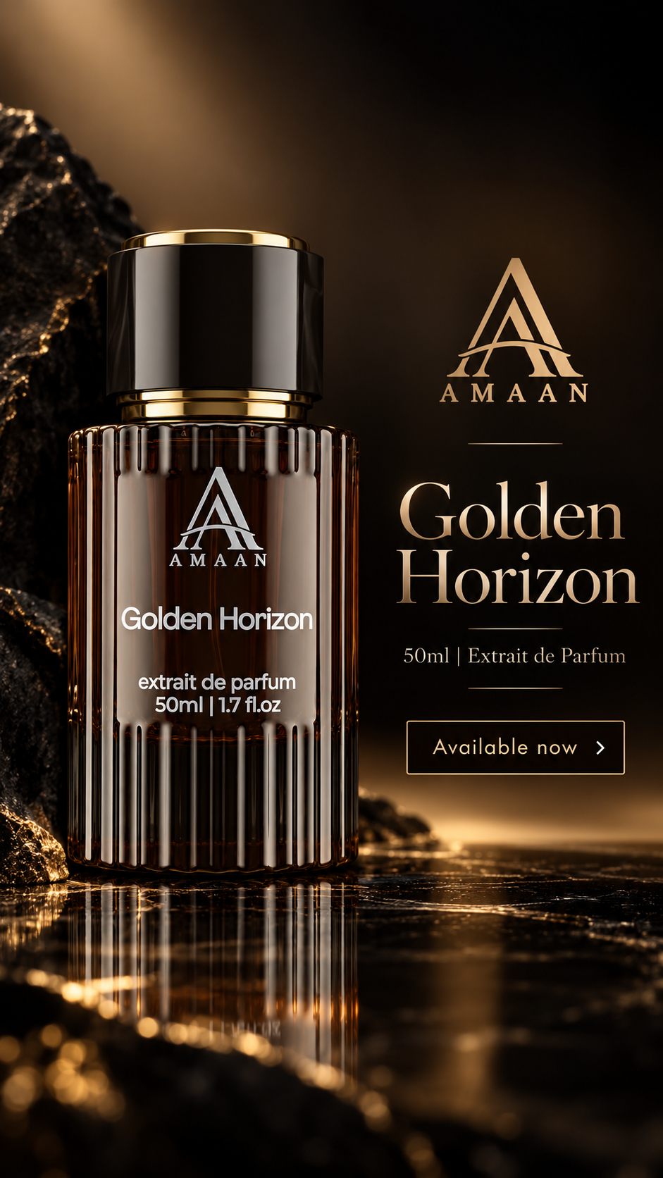 Amaan Golden Horizon 50ml extrait de parfum luxury product image